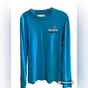 Hollister California Blue T-shirt Logo Cotton size XL new with defect